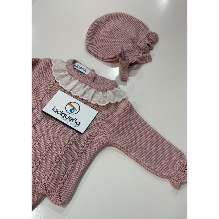 CONJUNTO HILO MANGA LARGA CALADOS...