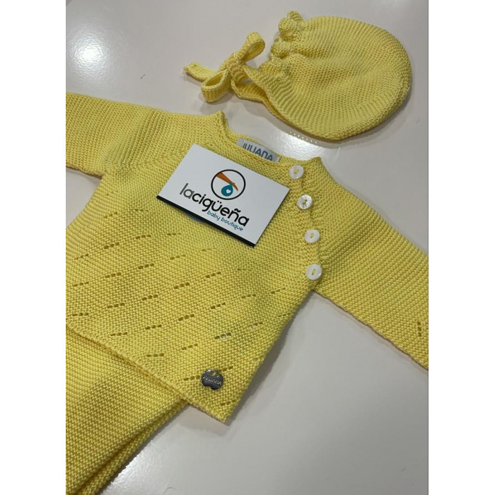 CONJUNTO HILO MANGA LARGA CALADOS...