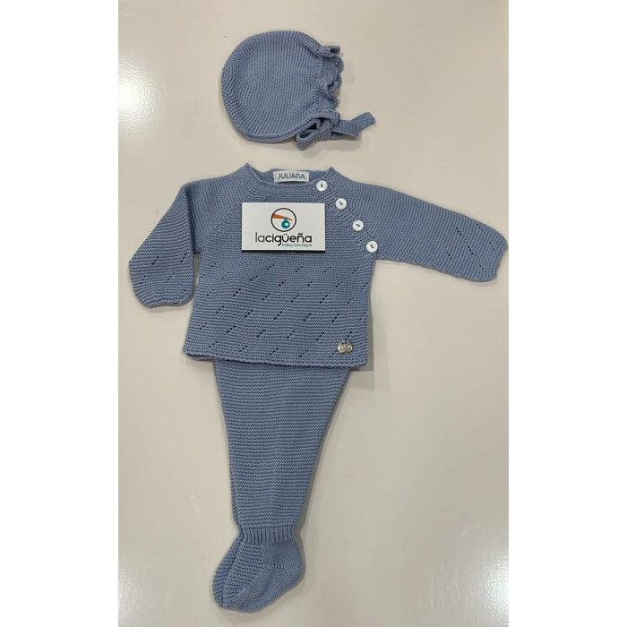 CONJUNTO HILO MANGA LARGA CALADOS...