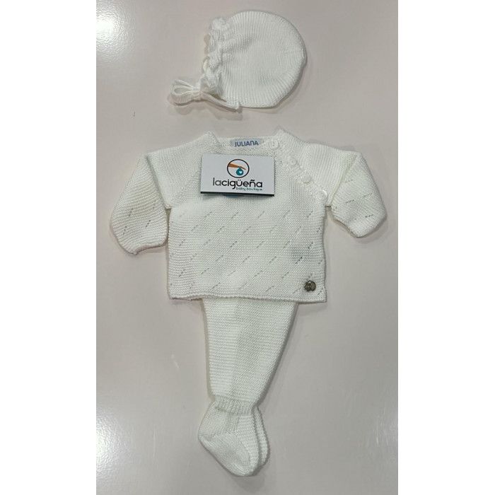 CONJUNTO HILO MANGA LARGA CALADOS...