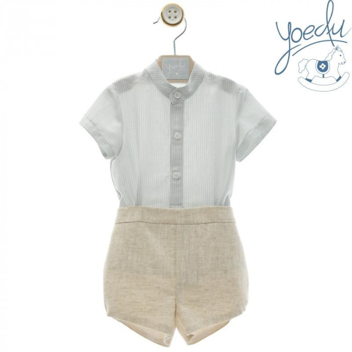 CAMISA MANGA CORTA CON PANTALON Y...