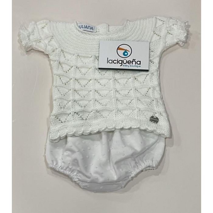 JERSEY HILO MANGA CORTA BLANCO CON...