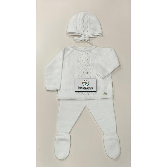 CONJUNTO HILO 3 PIEZAS LUCCA BLANCO...