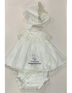 VESTIDO CON BRAGA Y GORRO...