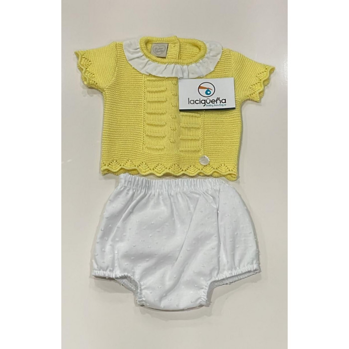 JERSEY HILO MANGA CORTA AMARILLO CON...