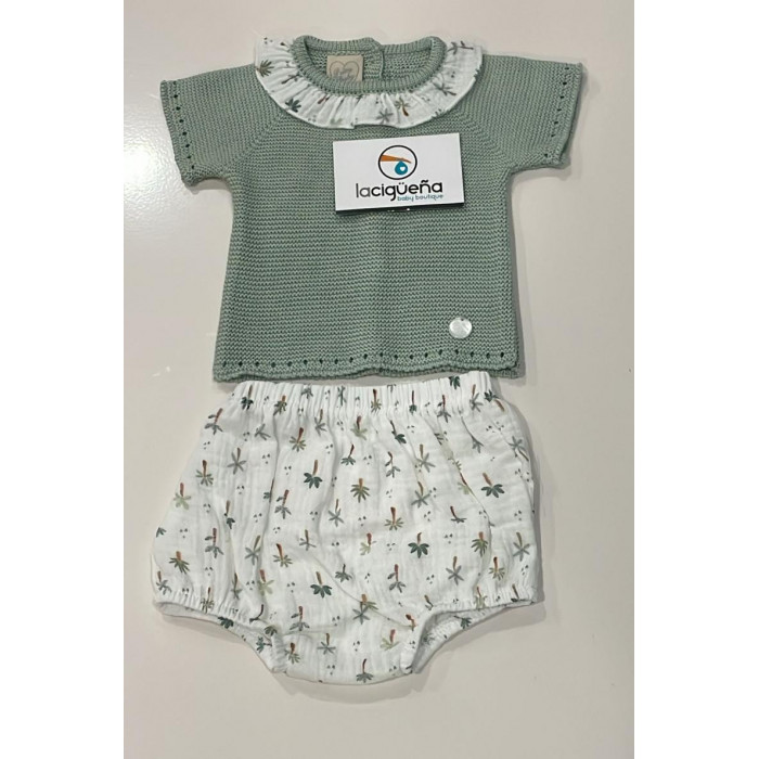 JERSEY HILO MANGA CORTA VERDE CUELLO...