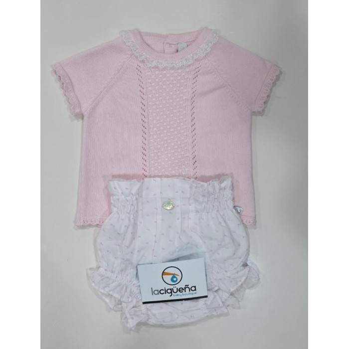 JERSEY HILO MANGA CORTA ROSA CON...