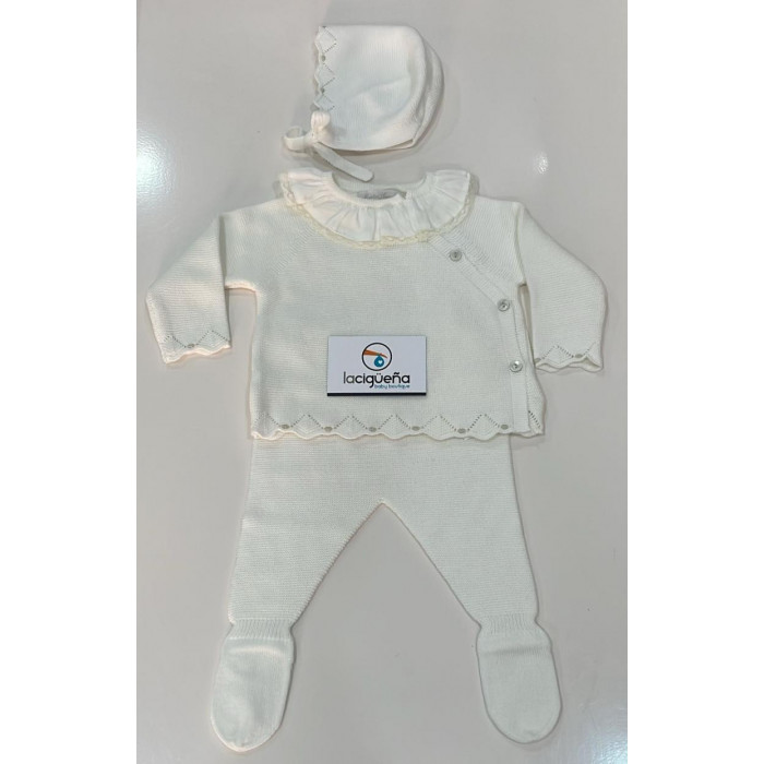 CONJUNTO HILO 3 PIEZAS AREZZO BEIG...