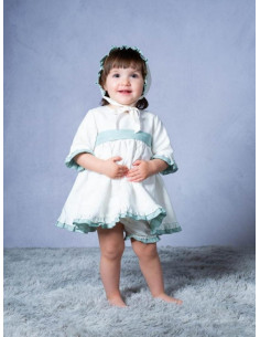 VESTIDO CON BRAGA Y GORRO...