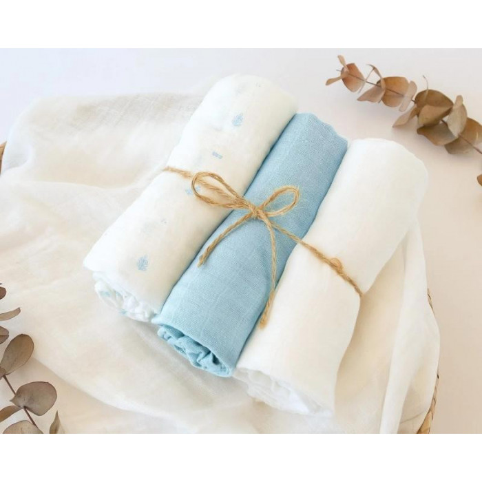 PACK 3 GASAS BAMBU PETIT MOMENTS AZUL...