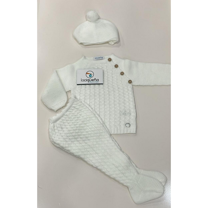 CONJUNTO LANA CON GORRITO TRENZAS...