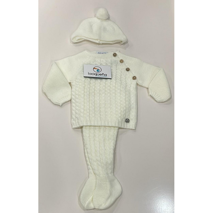 CONJUNTO LANA CON GORRITO TRENZAS...