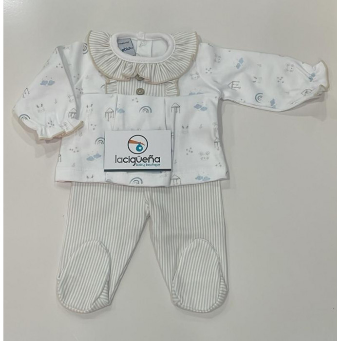 CONJUNTO ALGODON MANGA LARGA CIELO...