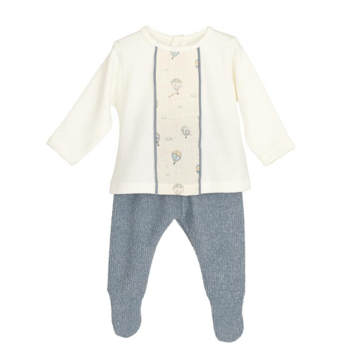 CONJUNTO 2 PIEZAS ALGODON ANEMOI AZUL...