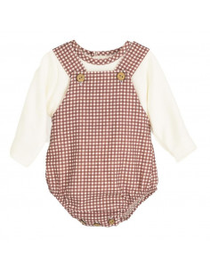 PETO CUADROS GRANATE CON...