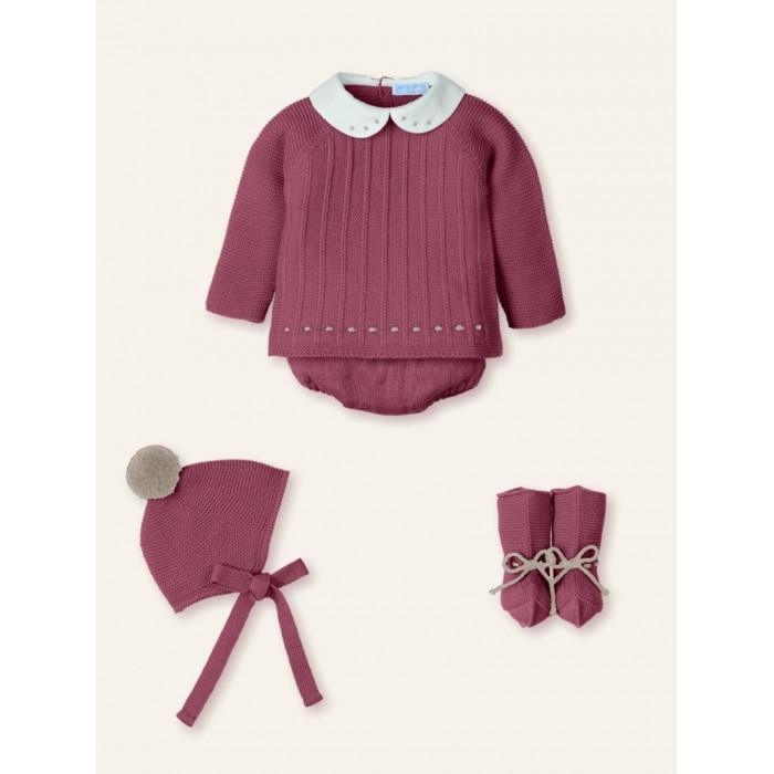 CONJUNTO LANA 4 PIEZAS ARANDANO SIN...