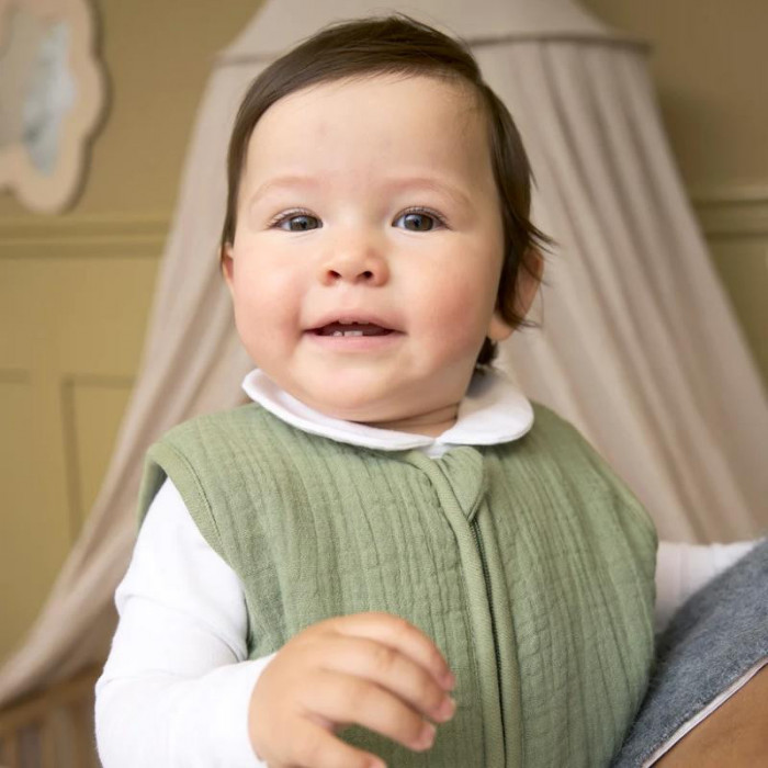 SACO DORMIR FORRADO MUSELINA VERDE...