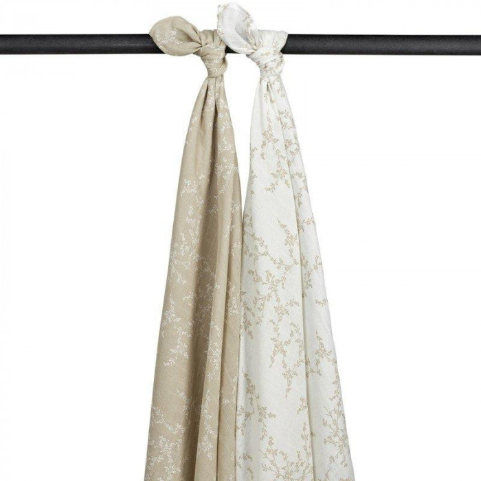 PACK 2 MUSELINAS BRANCHES SAND MEYCO