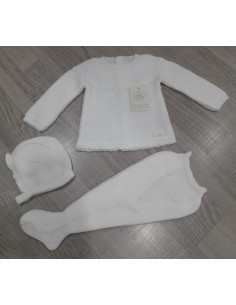 CONJ.3P LANA BLANCO TRENZA BLA