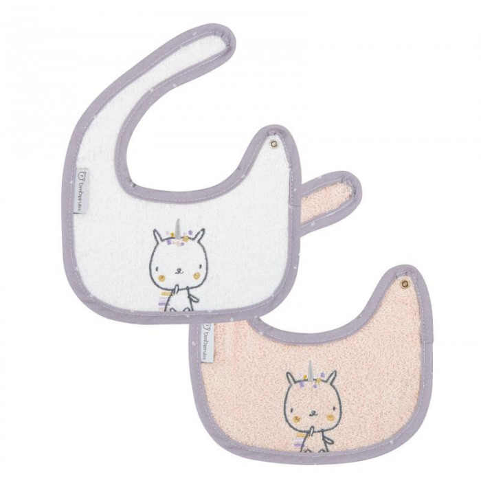 PACK 2 BABEROS 156 UNICORN LILA 19*19