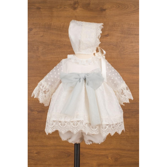 VESTIDO MEDIA MG+BRAGA+GORRO LAZO ROSA