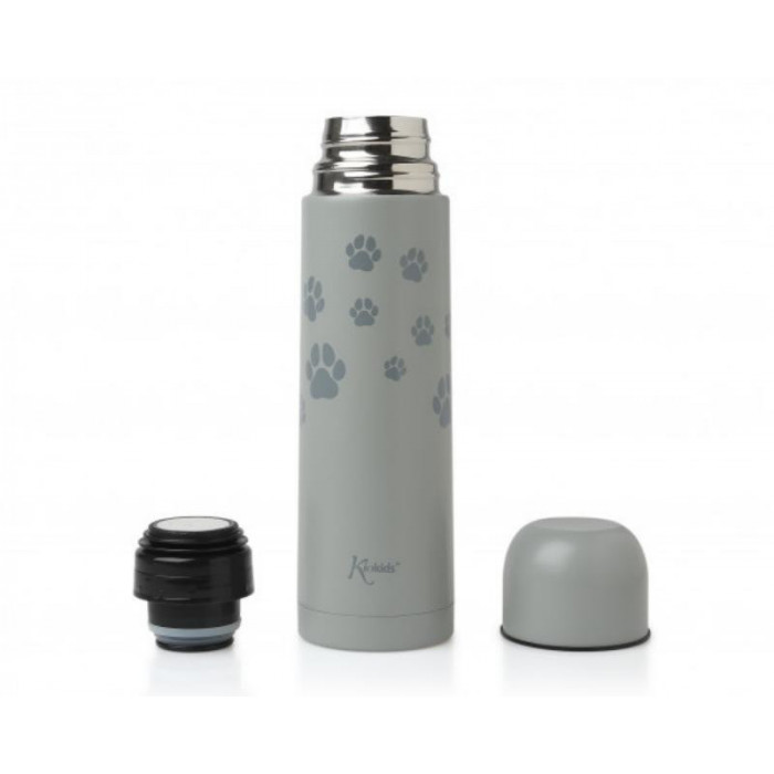 TERMO LIQUIDOS 500ML GRIS HUELLAS KIO