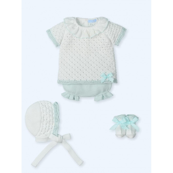 CONJUNTO HILO MANGA CORTA CON RANITA...