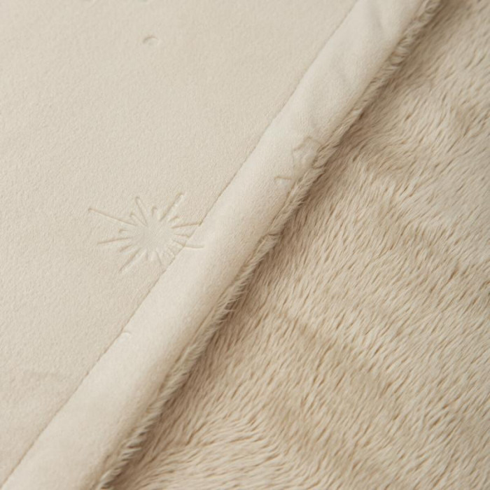 MANTA POLAR EMBOSED FALSE CAMEL BIMBI...