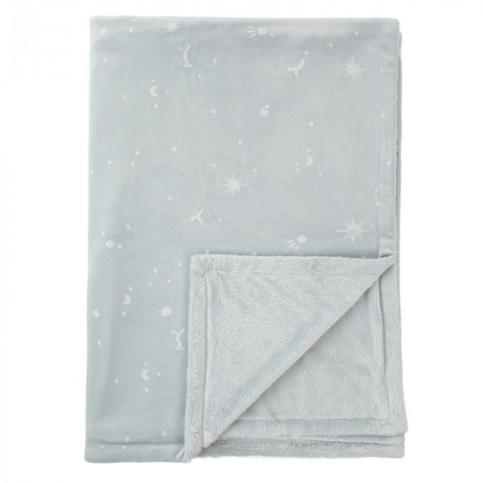 MANTA POLAR EMBOSED FALSE AZUL BIMBI...