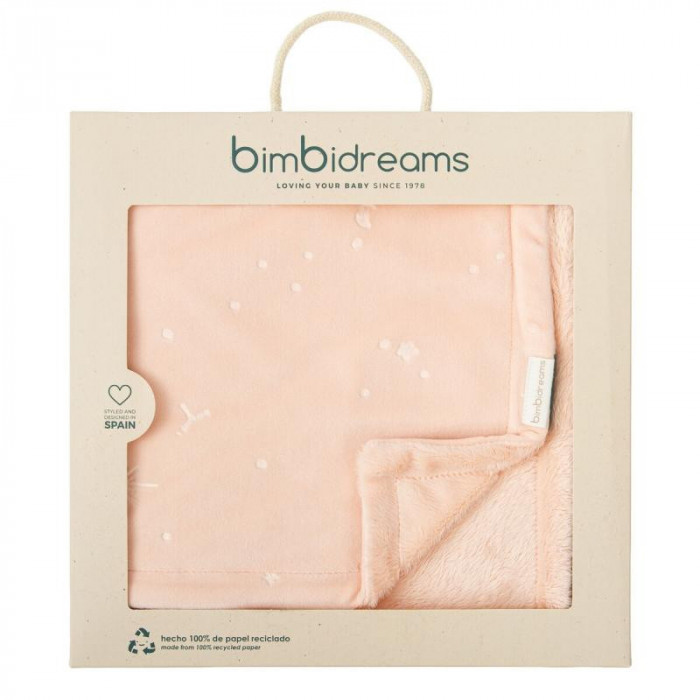 MANTA POLAR EMBOSED FALSE ROSA BIMBI...