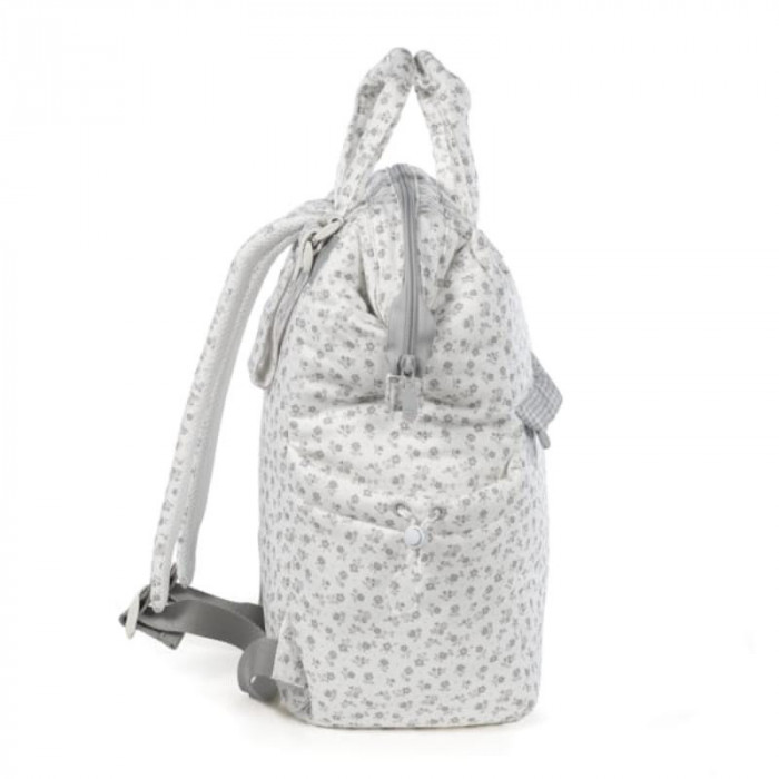 MOCHILA LITTLE BLOOM FLOWERS GRIS...