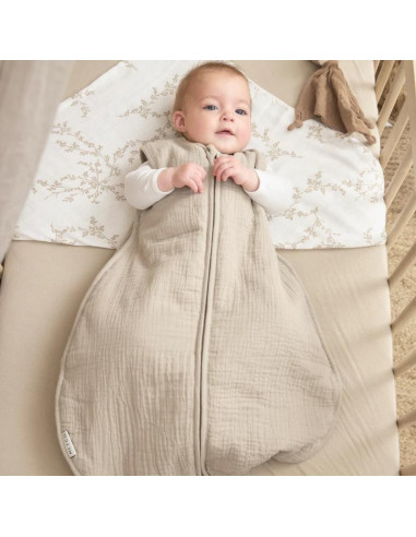 SACO DORMIR FORRADO MUSELINA CAMEL...