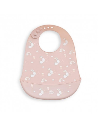 BABERO SILICONA ESTAMPADO CONEJITOS...