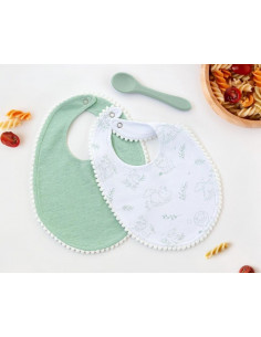 PACK 2 BABEROS ALGODON...