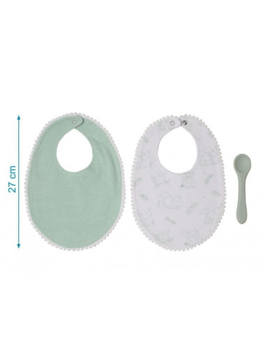 PACK 2 BABEROS ALGODON ESTAMPADO...