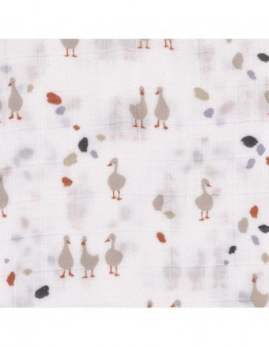 PACK 3 GASAS BAMBOO TINY FLOWERS LILA