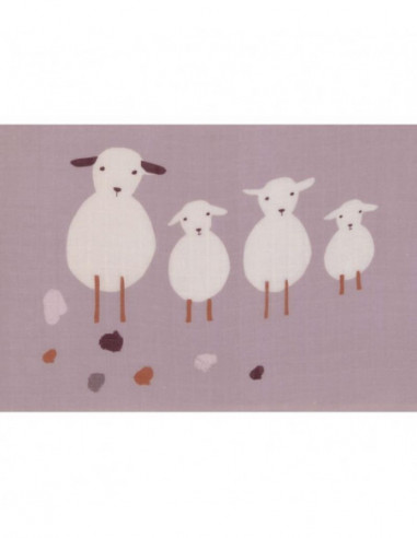 PACK 3 GASAS BAMBOO TINY FLOWERS LILA