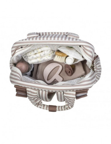 MOCHILA PRALINE RAYAS MOKA WALKING MUM