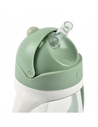TAZA CON PAJITA 300ML VERDE BEABA