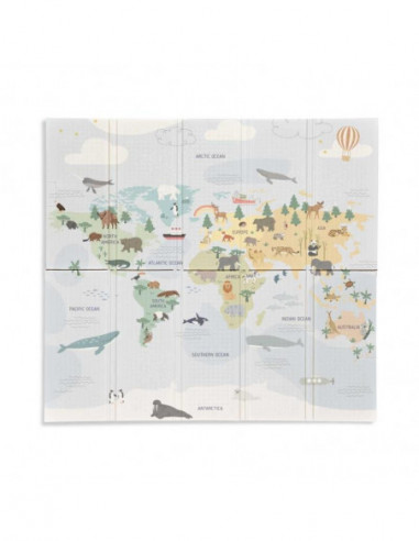 ALFOMBRA REVERSIBLE MAPA MUNDI...