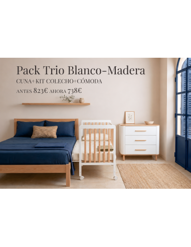 PACK CUNA NORDIKA+CÓMODA+KIT COLECHO...