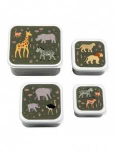 SET 4 CAJAS SNACK SAVANNA...