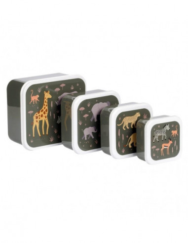 SET 4 CAJAS SNACK SAVANNA LITTLE LOVELY