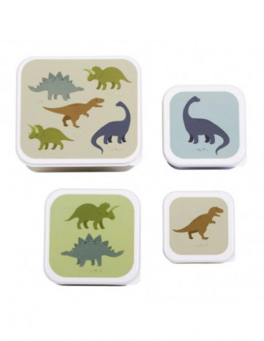SET 4 CAJAS SNACK DINOSAURIOS LITTLE...