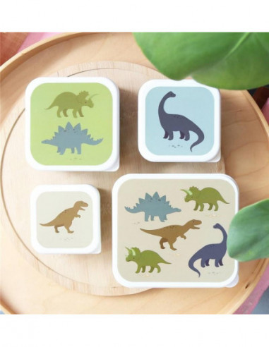 SET 4 CAJAS SNACK DINOSAURIOS LITTLE...