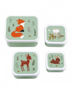 SET 4 CAJAS SNACK ZORRO...