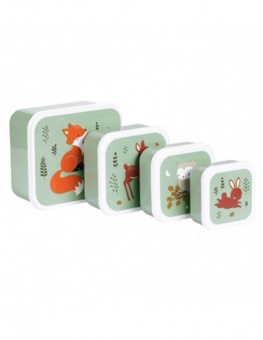SET 4 CAJAS SNACK ZORRO LITTLE LOVELY