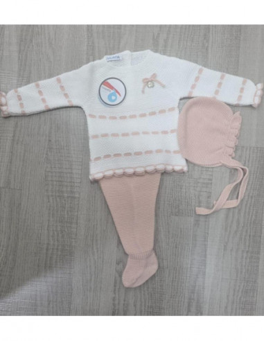 CONJUNTO LANA 3 PIEZAS BLANCO...