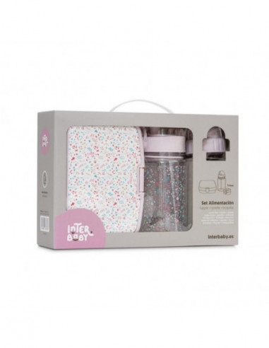 SET FIAMBRERA + BOTELLA PETALOS ROSA...
