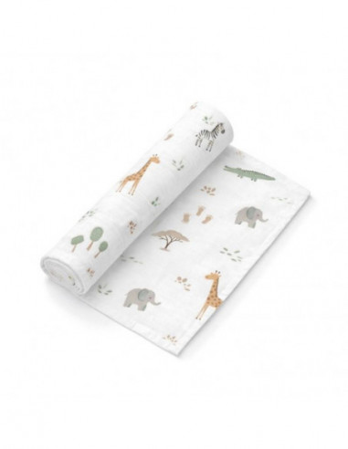 MUSELINA BAMBU SAVANNA BLANCO INTERBABY